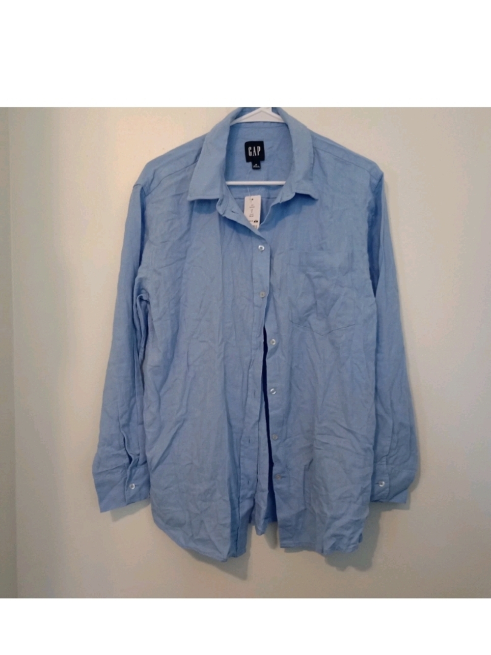 Gap Women's Linen Button-Down Top M SIZE - A03 - Picture 3 of 5